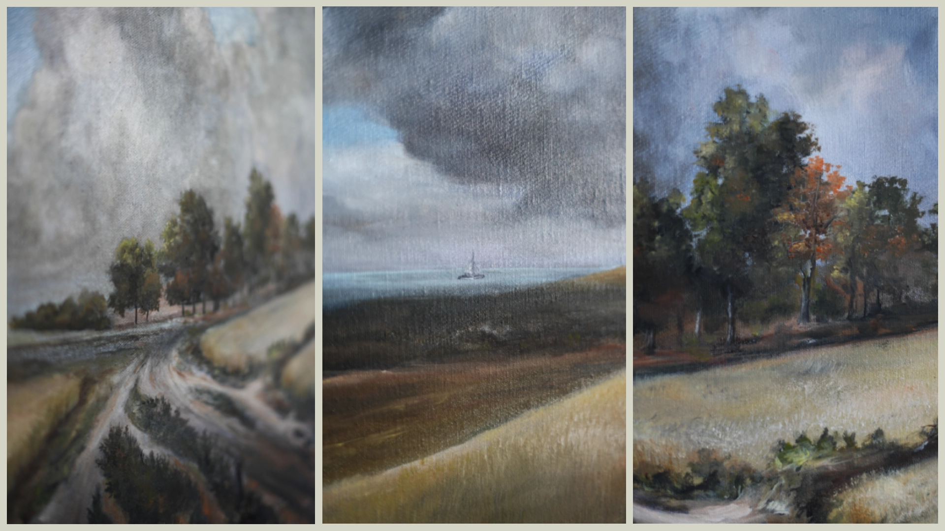 Vast dramatic seascape under cloudy sky with turbulent ocean